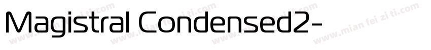Magistral Condensed2字体转换